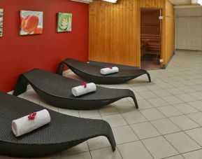 Relaxing spa area at the Hilton Zurich Airport.