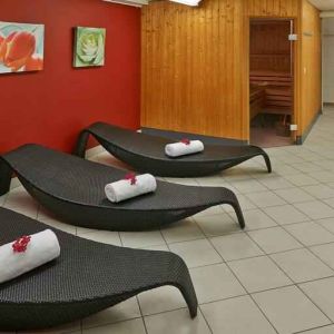 Relaxing spa area at the Hilton Zurich Airport.