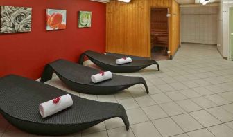 Relaxing spa area at the Hilton Zurich Airport.