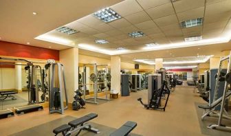 well equipped fitness center at Hilton Kuwait Resort.