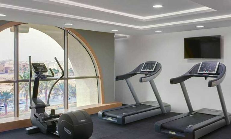 well equipped fitness center at DoubleTree by Hilton Riyadh - Al Muroj Business Gate.