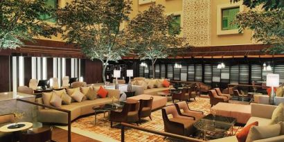 comfortable lounge and coworking space at DoubleTree by Hilton Riyadh - Al Muroj Business Gate.