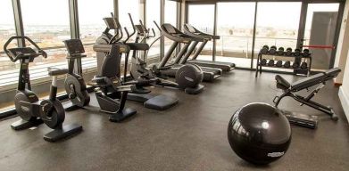 well equipped fitness center at Hilton Garden Inn Nairobi Airport.