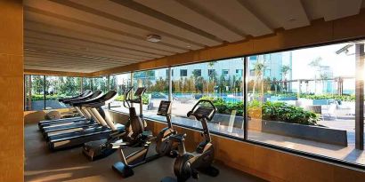 well equipped fitness center at DoubleTree by Hilton Hotel Johor Bahru.