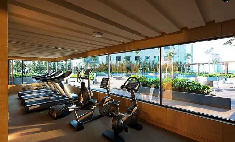 well equipped fitness center at DoubleTree by Hilton Hotel Johor Bahru.