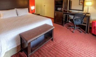 standard king bed with work desk at Hampton Inn & Suites Lebanon.