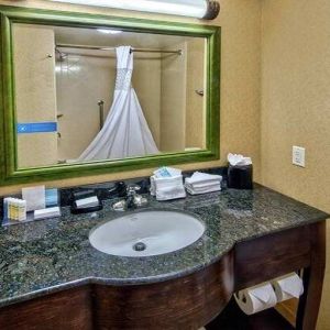 clean and spacious king bathroom with shower at at Hampton Inn & Suites Lebanon.