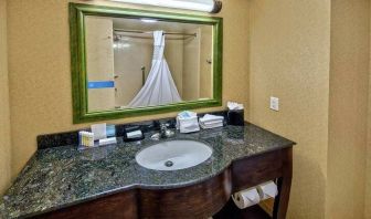 clean and spacious king bathroom with shower at at Hampton Inn & Suites Lebanon.