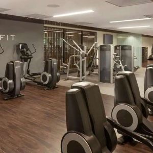 Fully equipped fitness center at the Hyatt Regency San Francisco.