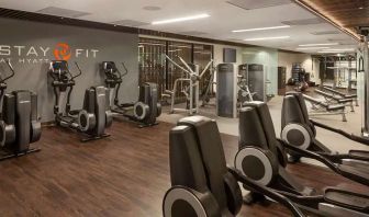 Fully equipped fitness center at the Hyatt Regency San Francisco.