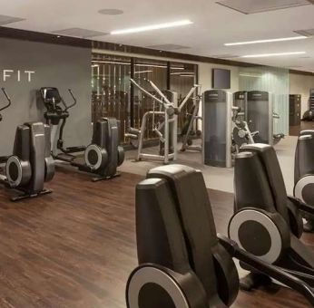 Fully equipped fitness center at the Hyatt Regency San Francisco.