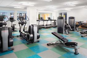 Fully equipped fitness center at the Element Miami International Airport.