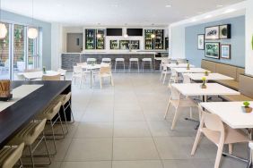 Dining area perfect as workspace at the Element Miami International Airport.