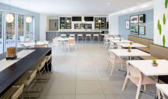 Dining area perfect as workspace at the Element Miami International Airport.