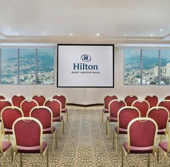 professional conference room at Hilton Beirut Habtoor Grand.