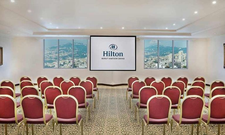 professional conference room at Hilton Beirut Habtoor Grand.