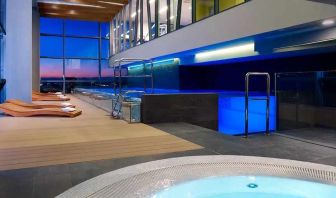 luxurious jacuzzi and indoor pool at DoubleTree by Hilton Zagreb.