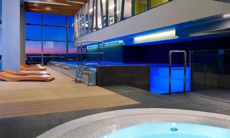 luxurious jacuzzi and indoor pool at DoubleTree by Hilton Zagreb.