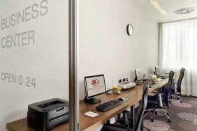 dedicated business center with PC, internet, printer, and workspace at DoubleTree by Hilton Zagreb.