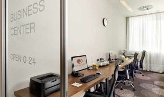 dedicated business center with PC, internet, printer, and workspace at DoubleTree by Hilton Zagreb.