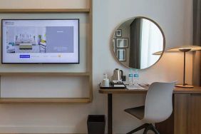 each bedroom is equipped with a work station with desk and chair ideal for working remotely at Hilton Garden Inn Zagreb - Radnicka.