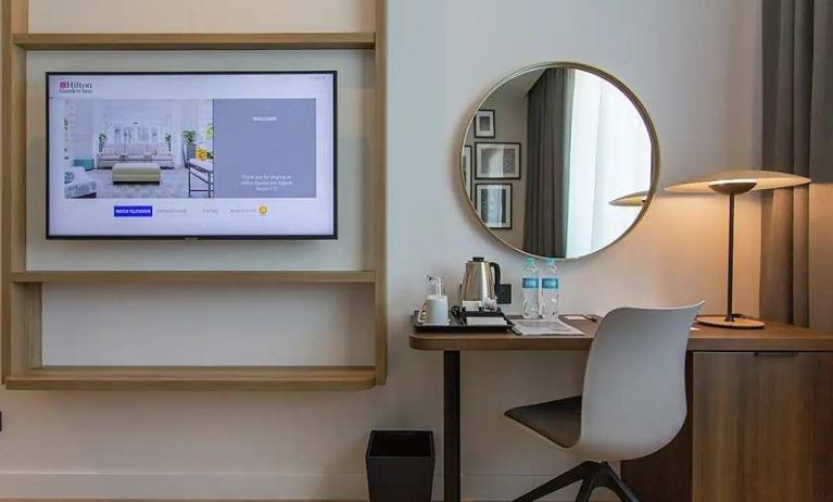 each bedroom is equipped with a work station with desk and chair ideal for working remotely at Hilton Garden Inn Zagreb - Radnicka.