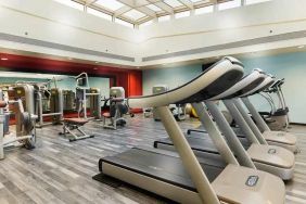 well equipped fitness center at Hilton Alexandria Green Plaza.