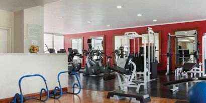 well equipped fitness center at Hilton Colon Quito.