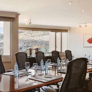 professional meeting room with lovely city views at Hilton Colon Quito.