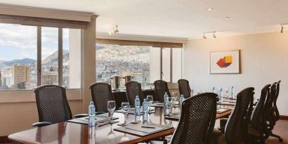 professional meeting room with lovely city views at Hilton Colon Quito.