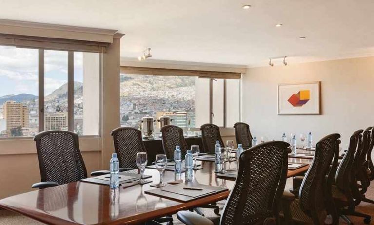 professional meeting room with lovely city views at Hilton Colon Quito.