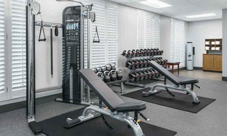 well-equipped fitness center at Hampton Inn & Suites Tampa-Ybor City/Downtown.