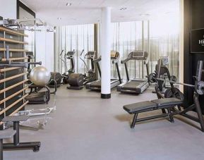 well equipped fitness center at Hilton Tallinn Park.