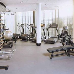 well equipped fitness center at Hilton Tallinn Park.