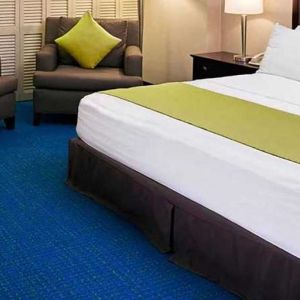 Comfortable guest room at Miami International Airport Hotel.