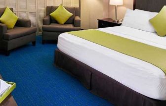 Comfortable guest room at Miami International Airport Hotel.