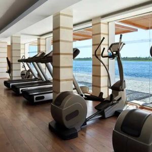 well equipped fitness center at Hilton Luxor Resort & Spa.