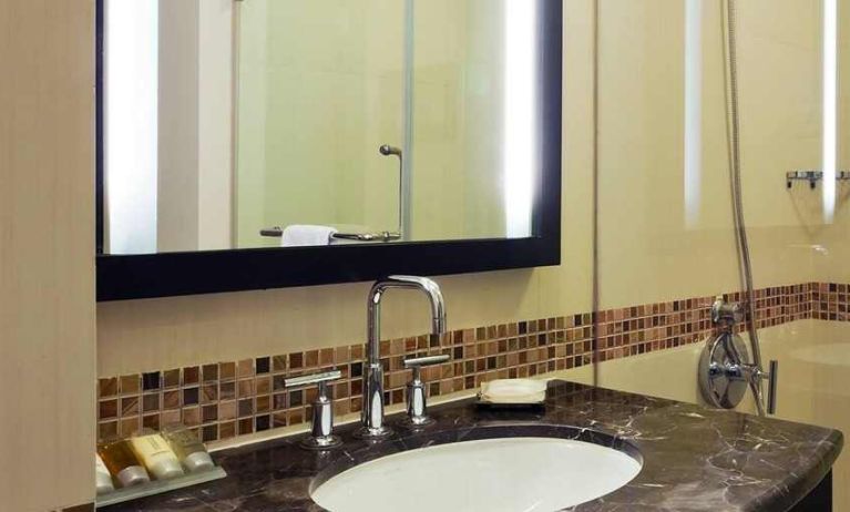 clean and spacious bathroom with shower at Hampton by Hilton Vadodara-Alkapuri.