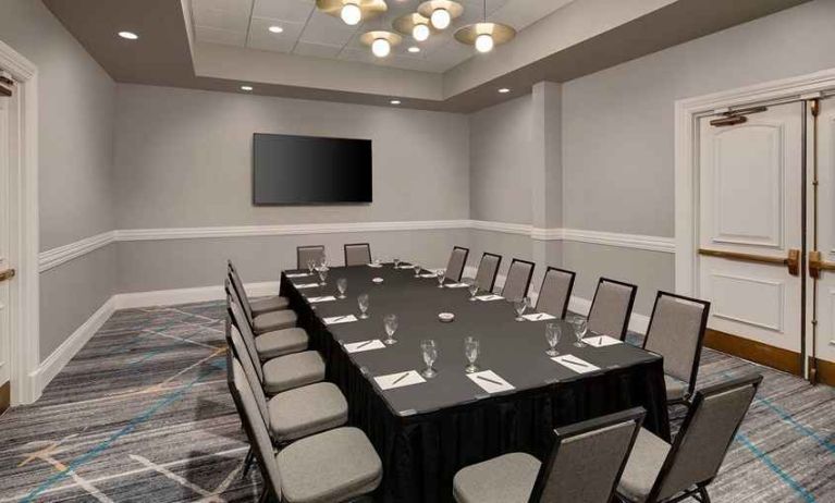 Professional and comfortable meeting room ideal for business meetings at Embassy Suites by Hilton San Rafael Marin County.