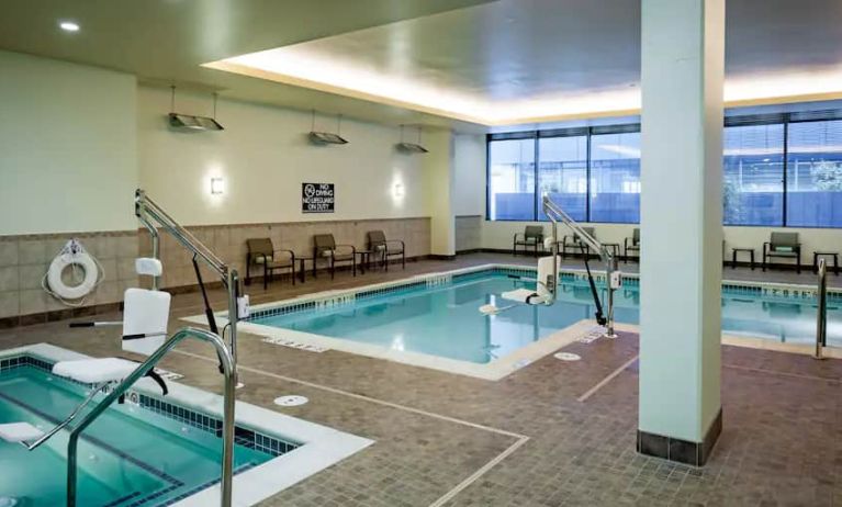 Indoor pool area at the Hilton Garden Inn Seattle Downtown .