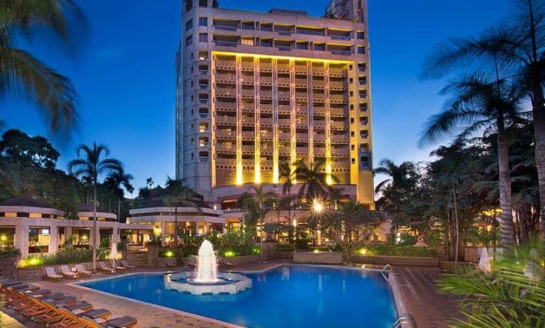 Outside pool at the Hilton Yaounde.