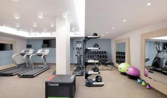 well equipped fitness center at Hilton Garden Inn Budapest City Centre.