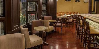 comfortable restaurant and coworking space at Hilton Garden Inn Guatemala City.