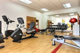 Well equipped fitness center at Wyndham Omaha.