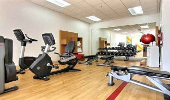 Well equipped fitness center at Wyndham Omaha.