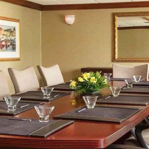 Professional meeting room ideal for all business meetings at Wyndham Omaha.