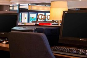 Dedicated business center and workspace with PC, internet, and printer at Sonesta Select Atlanta Norcross I-85.