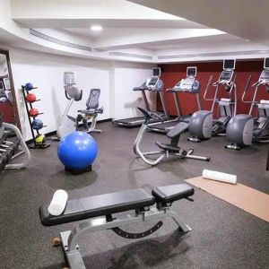 well equipped fitness center at Hilton Garden Inn Trivandrum.