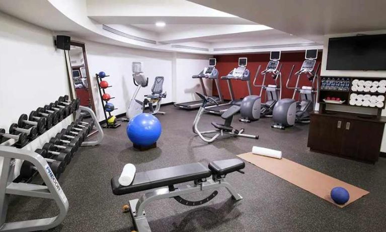 well equipped fitness center at Hilton Garden Inn Trivandrum.