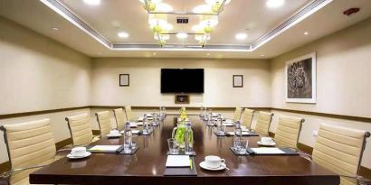 professional meeting room for all business meetings at Hilton Garden Inn Trivandrum.